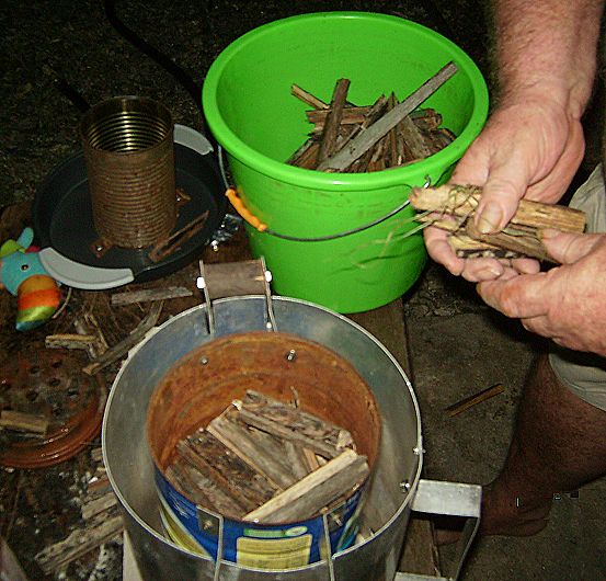 Marshall Islands TLUD Loading Fuel
